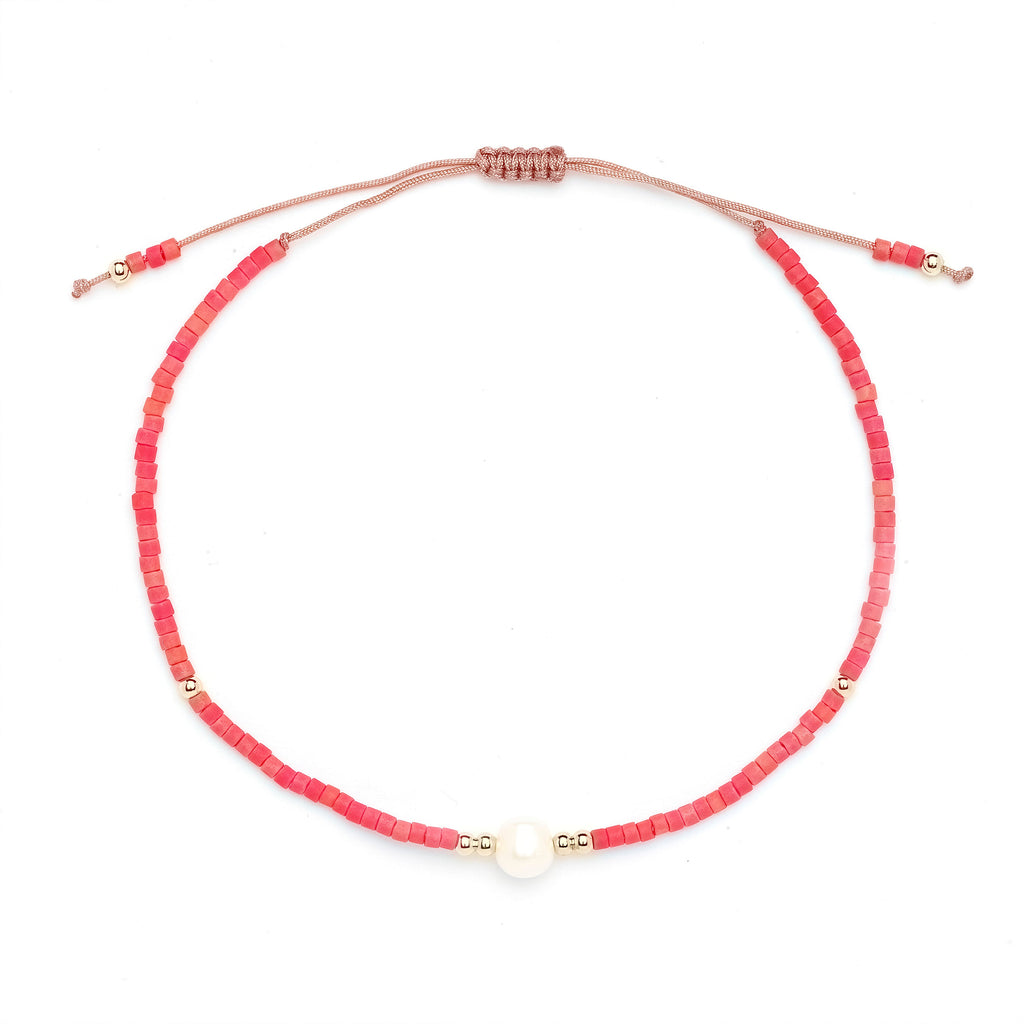 Pink Pearl Thread Bracelet, image