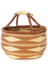 Caramel Diamond Handwoven Decorative Bolga Basket, Image