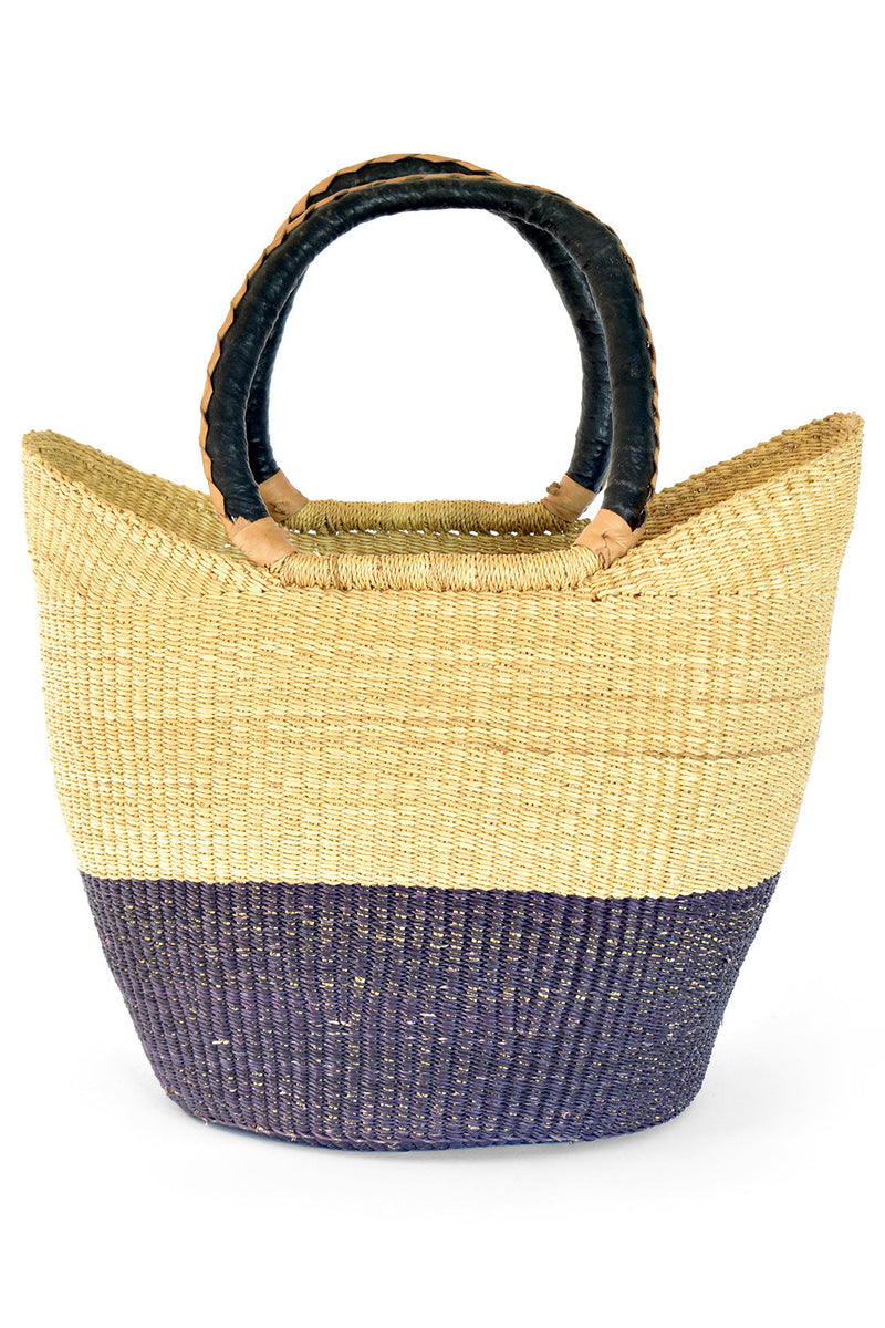 Inkwell Color Block Wing Shopper with Braided Leather Handles, Image