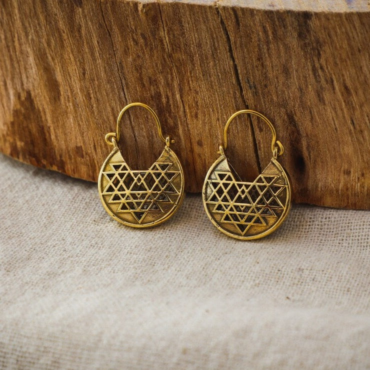 Brass Earrings Tribal Desert, Image