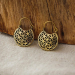 Brass Earrings Tribal Desert, image