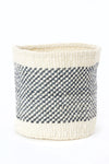 Set of Two Charcoal and Cream Twill Sisal Nesting Baskets Swahili, Image