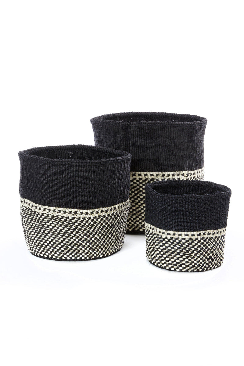 Set of Three Mwende Sisal Nesting Baskets Swahili, Image