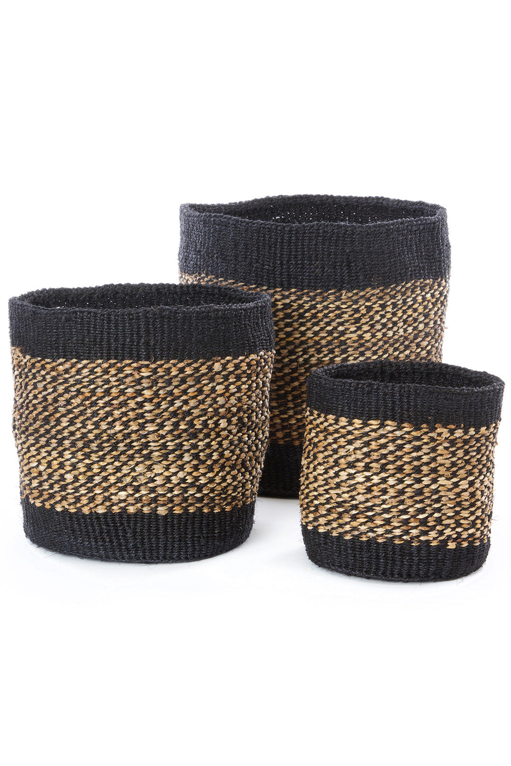 Set of Three Kitonga Sisal Nesting Baskets, Image