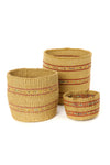 Caramel Petite Set of Three Sisal Baskets
