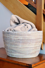 Solid White Knitting Basket Swahili, Image