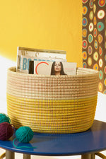 Lemon Dipped Knitting Basket Swahili, Image