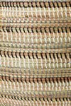 Black, Silver & White Striped Knitting Basket Swahili, Image