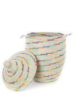 Vanilla Sugar Swirl Large Laundry Hamper Basket, Image