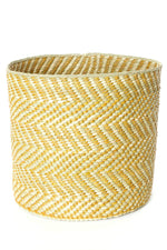 Yellow & Natural Maila Milulu Reed Baskets Swahili, Image