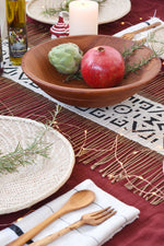 Small Mahogany Wood Salad Bowl from Zimbabwe, Image